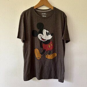 Old Navy x Disney T-shirt Womens Small Gray Mickey Mouse Short Sleeve Top